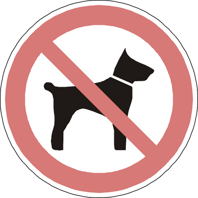 No Dogs Or Other Pets Are Allowed On The Trail - Chien Interdit (400x400), Png Download