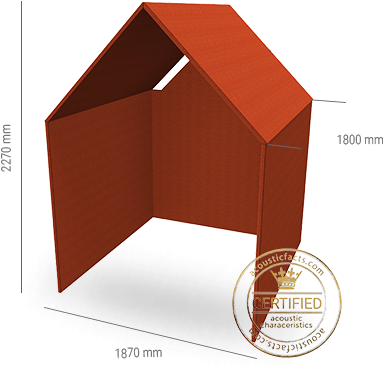 The Hut Booth By Götesson Certified By Acousticfacts - Certification (400x471), Png Download