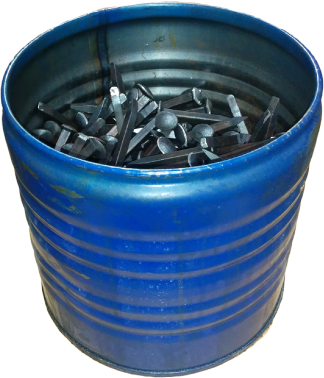 1/2" X 4" Railroad Track Spikes 100 Lb Keg - Bucket (800x800), Png Download