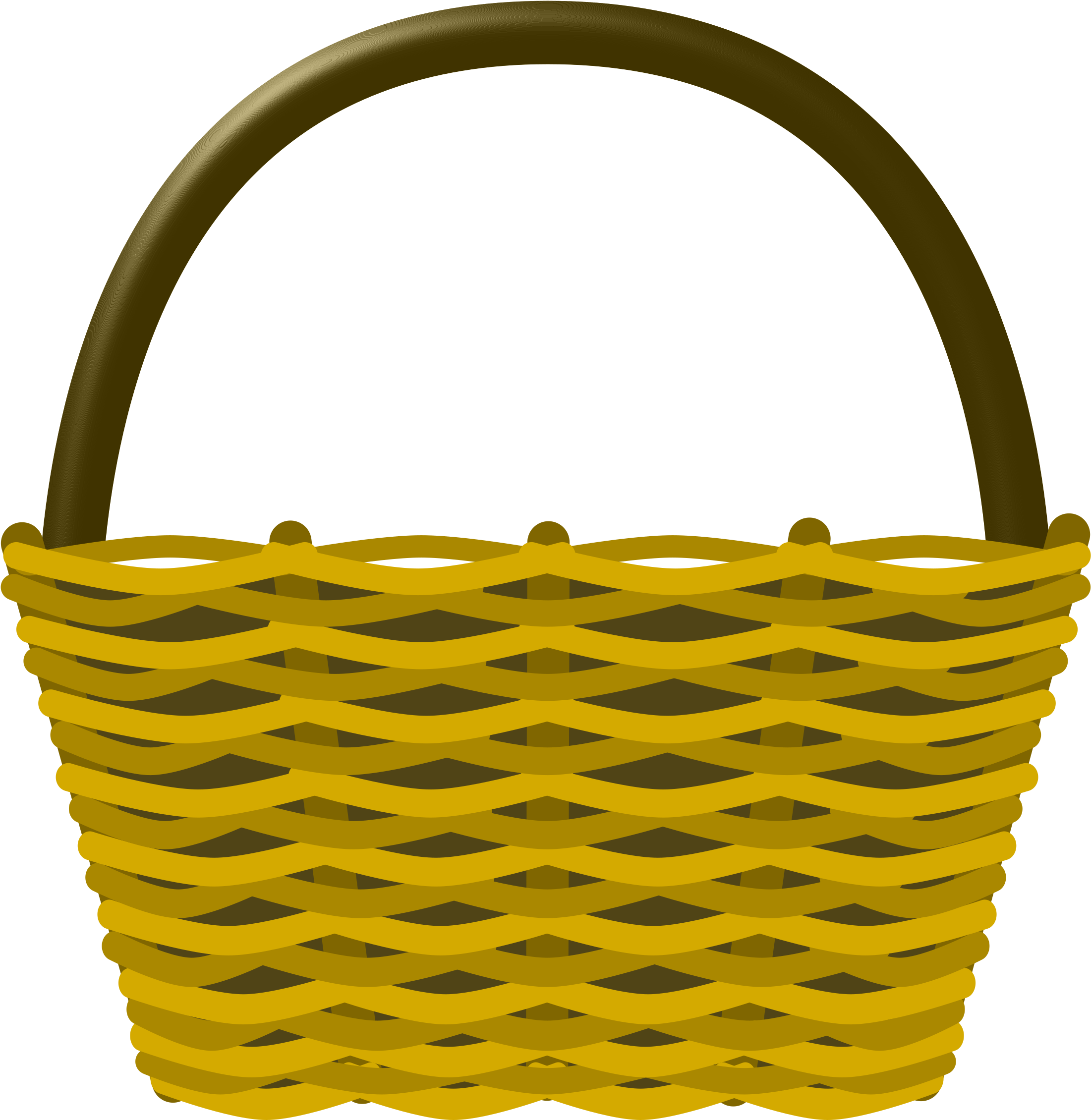 Empty Easter Basket Png Transparent Image - Hot Air Balloon Basket Clip Art (2460x2400), Png Download