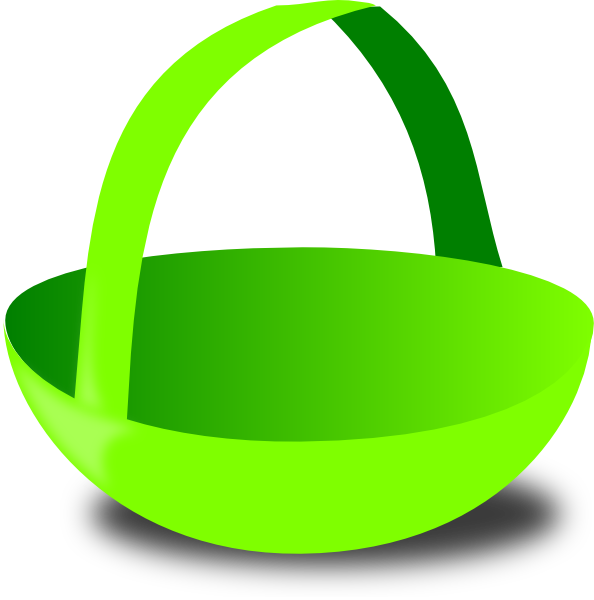 This Free Clipart Png Design Of Empty Easter Basket (594x600), Png Download