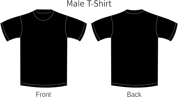 Black T Shirt Template Png - Black Polo Shirt Template Psd (600x328), Png Download