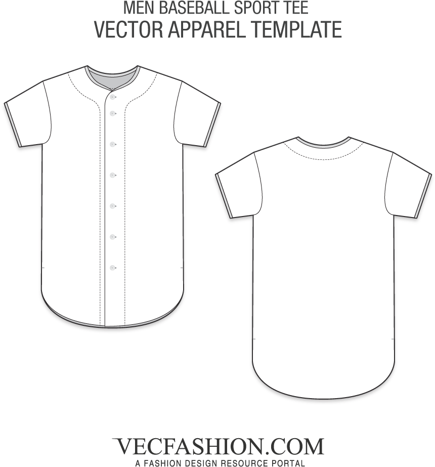 Tshirt Vector Long - Clothing Flats Template Men (1000x1000), Png Download