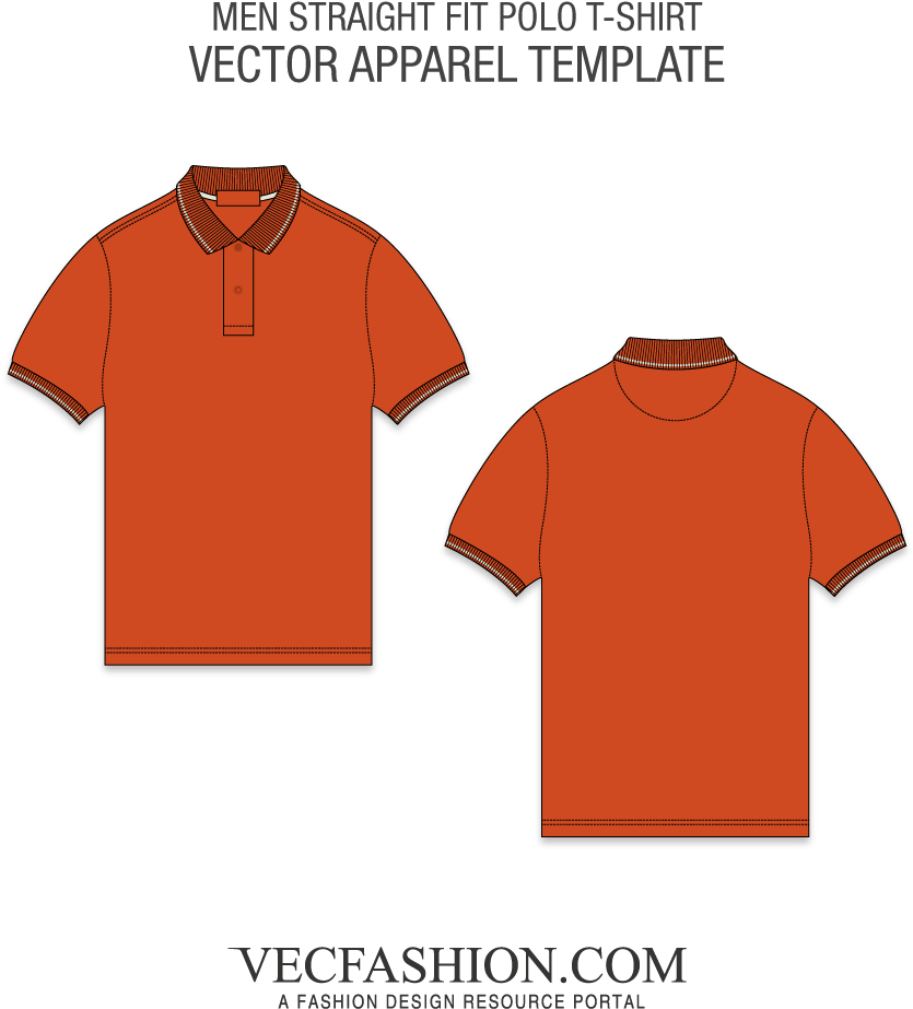 Shirts - Orange Polo Shirt Template (1000x1000), Png Download