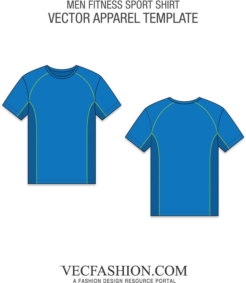 Shirts T Tagged Vecfashion Fitness Shirt Template - Sport Shirt Template Vector (1000x1000), Png Download