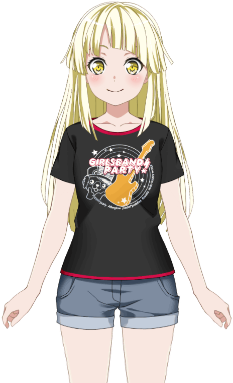 Girls' Band Party Shirt Live2d Model - Live2d (680x940), Png Download