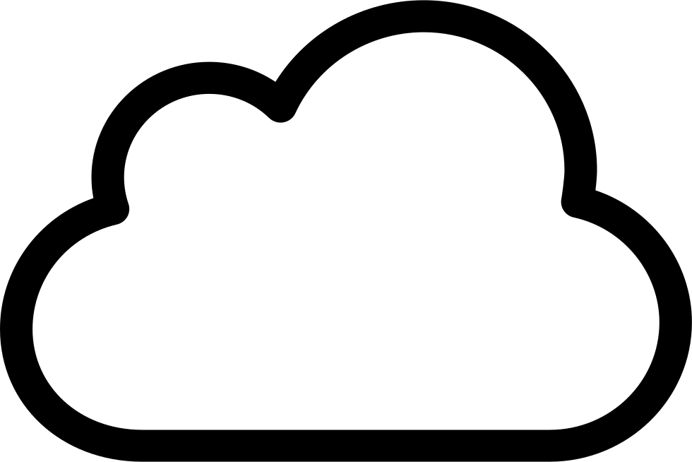 Cloud Outline Png - Transparent Background Rain Icon (980x654), Png Download
