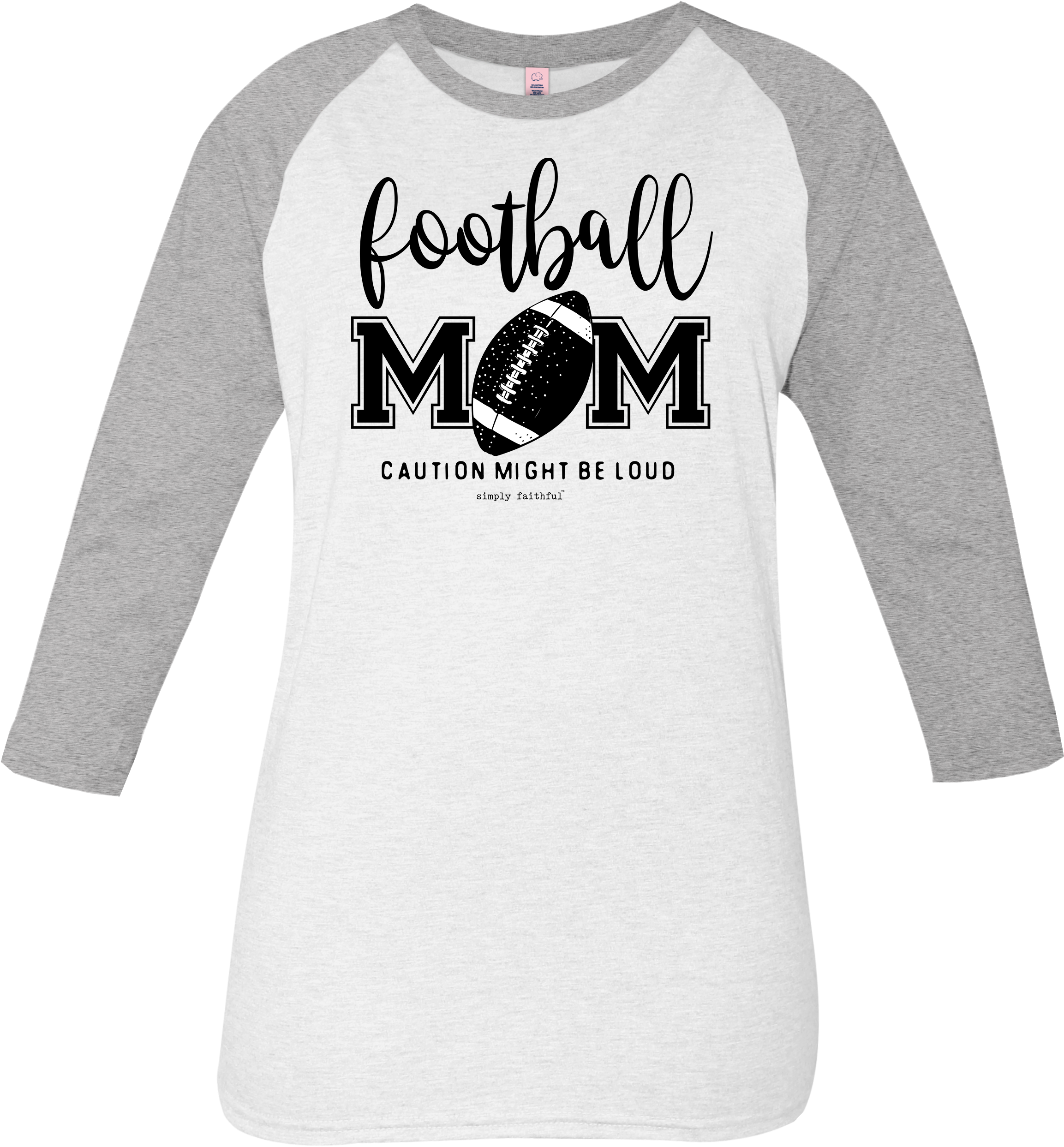 Sf Footballmom Whitegry Click Here For Hi Res T Shirt - Long-sleeved T-shirt (2640x2608), Png Download