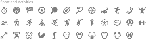 Windows 8 Icons Sport Activities - Sports And Activities Clip Art (600x215), Png Download