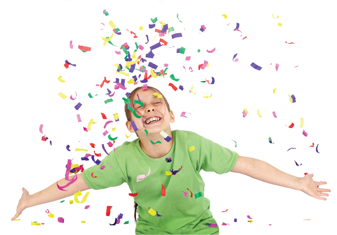 Party Girl - Confetti (750x481), Png Download