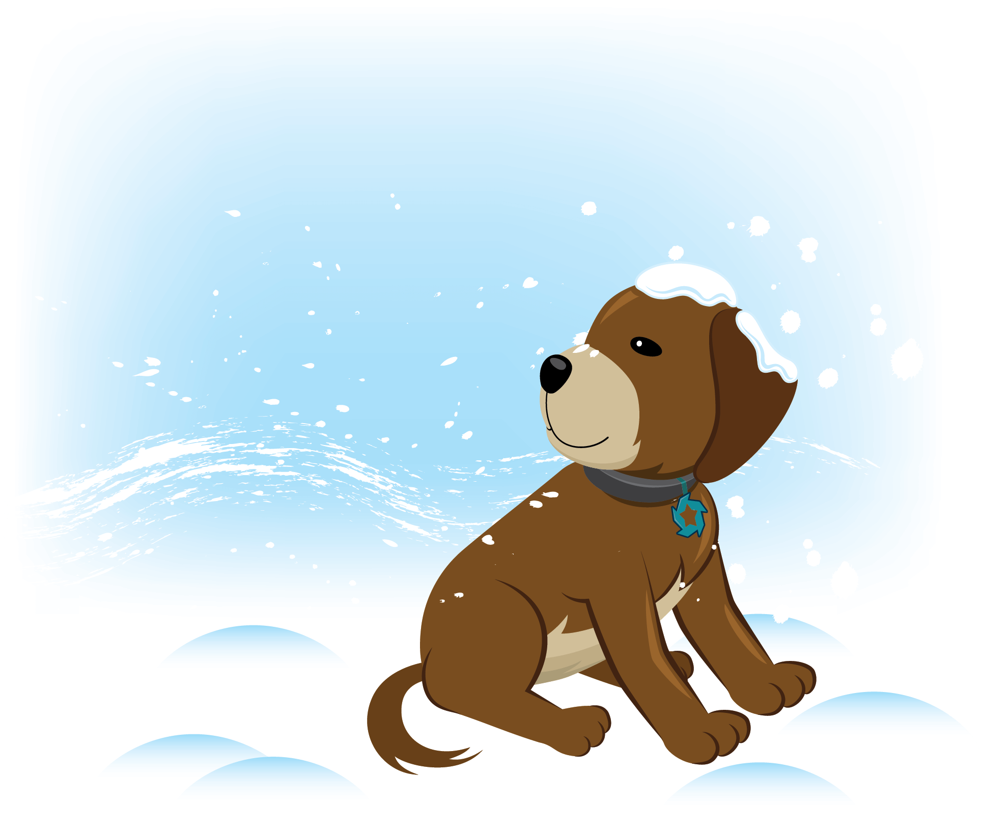 Image42 Dog With Snow Around Him And Wind Blowing - Dog (2104x1812), Png Download