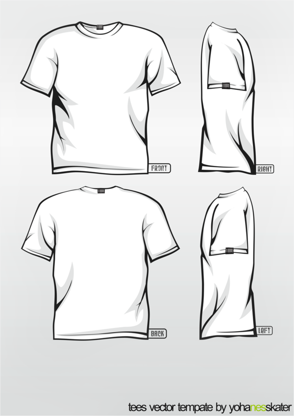 Free Vector T-shirt Template - Cute Monsters T Shirt Designs (600x848), Png Download