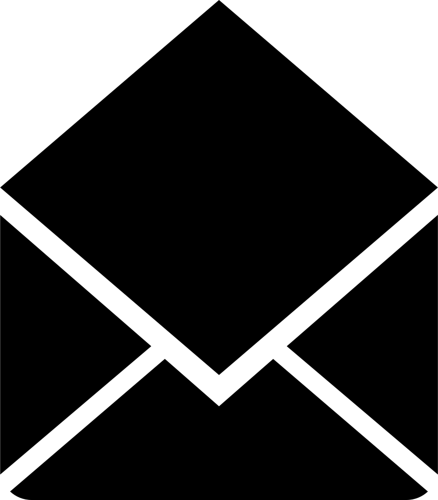 Open Envelope - - Icon Email Grey Png (858x980), Png Download