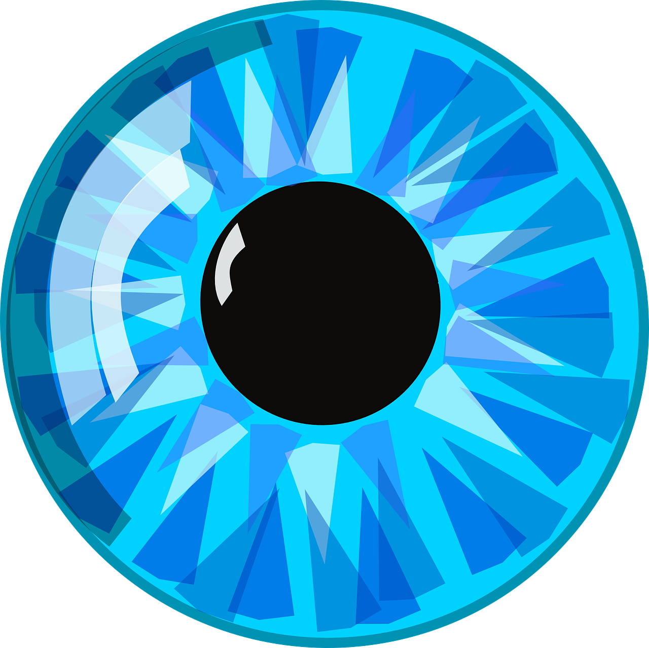 Cartoon Eye Clip Art - Cartoon Blue Eye (600x593), Png Download