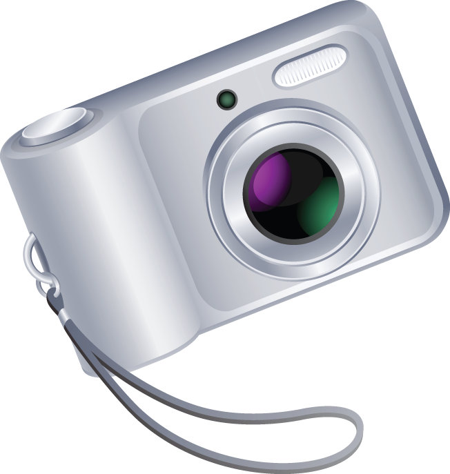 Free To Use Public Domain Camera Clip Art - Digital Camera Clipart Transparent (652x687), Png Download