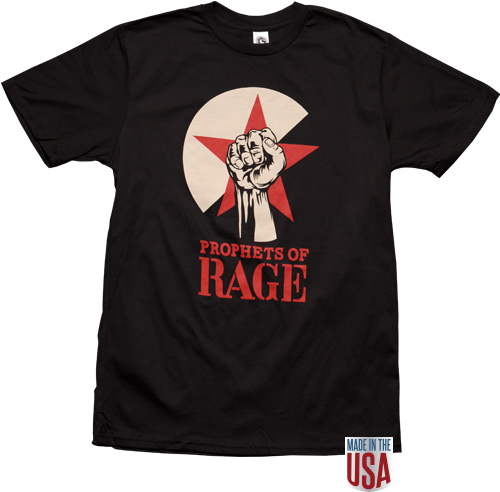 Fist/star Black Men's Ss Tees - Prophets Of Rage Shirt (500x682), Png Download