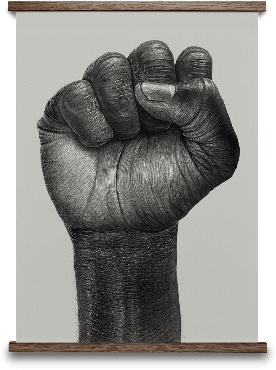 Raised Fist (900x1192), Png Download