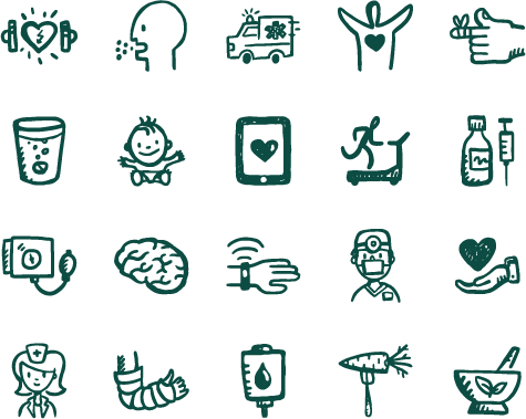 Health & Fitness Icons - Health Icon Hand Drawn (475x379), Png Download