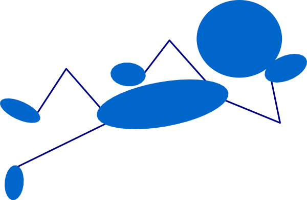 Free Vector Stick Man Sleeping Clip Art - Stick Man Laying Down (600x390), Png Download