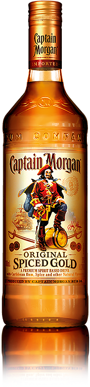 Captain Morgan Bottle - Captain Morgan Original Spiced Gold 1l Rum Spirit (183x800), Png Download
