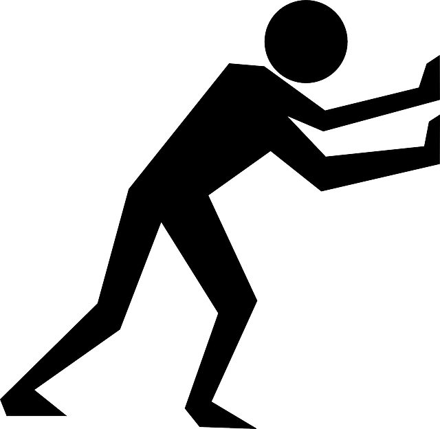 Running Man Stick Figure - Push Clipart (600x585), Png Download