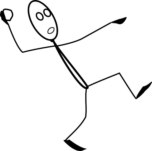 Throwing, Stone, Cast, Launching, Man, Stick-man - Stick Man Throwing A Ball (640x638), Png Download