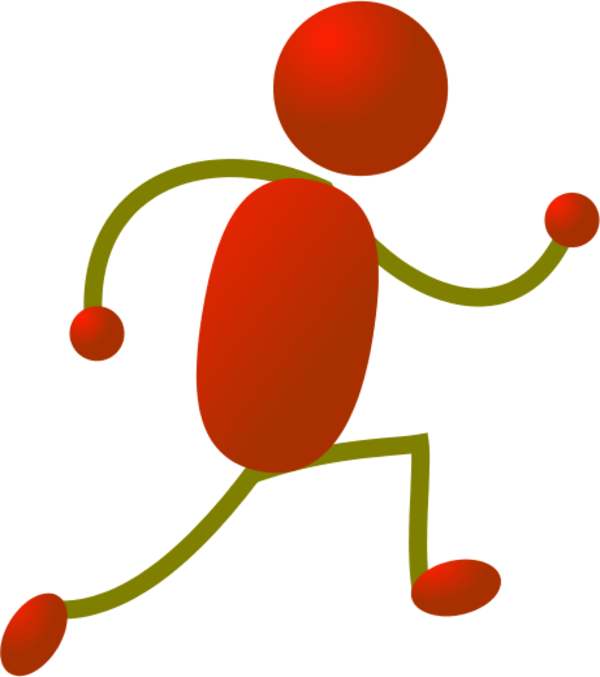 Stick Person Running Clipart Clipartfest - Clipart Stickman Red (600x677), Png Download