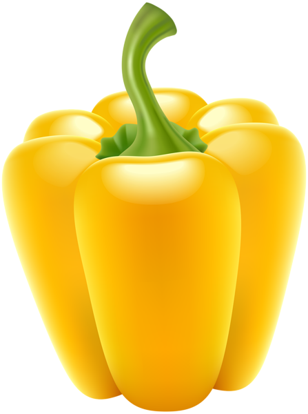 Vector Free Stock Yellow Transparent Png Clip Art Image - Clip Art Yellow Bell Pepper (447x600), Png Download