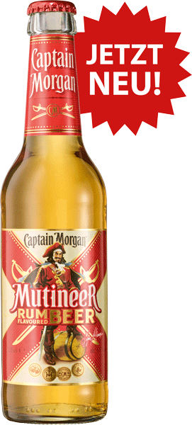 Captain Morgan Mutineer Rum Flavoured Beer - Captain Morgan (271x600), Png Download