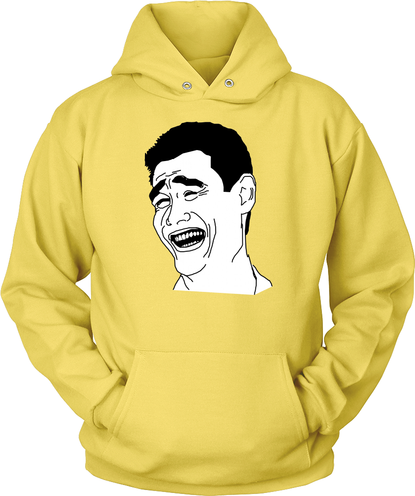 Yao Ming Face - Hardcore Baltimore Football Fan Pullover Hoodie (1000x1000), Png Download