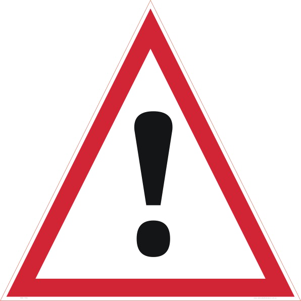 Danger Sign Png Transparent - Danger Sign Transparent (596x596), Png Download
