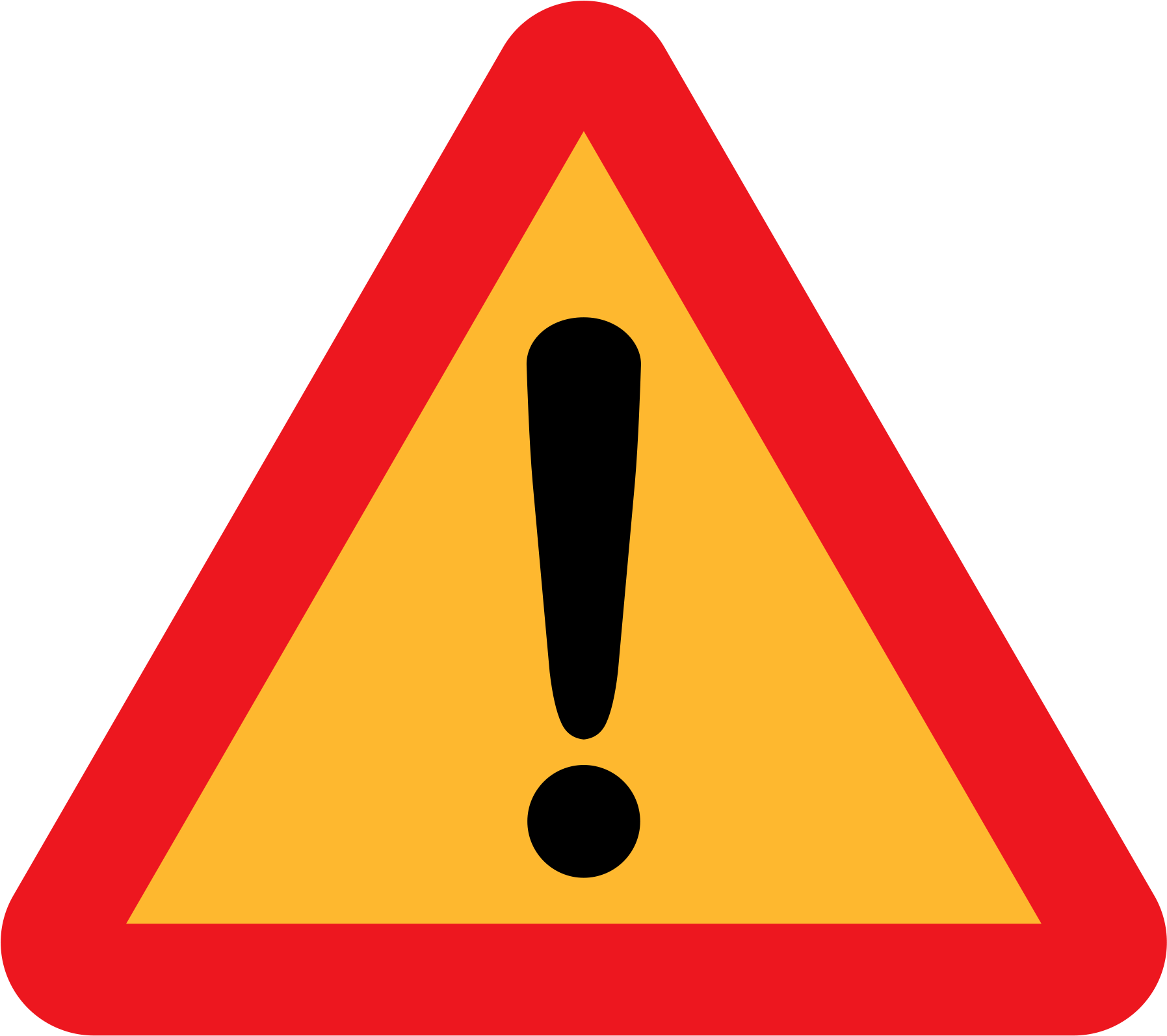 Danger Sign From Wikipedia - Under Construction Png Icon (2000x1752), Png Download
