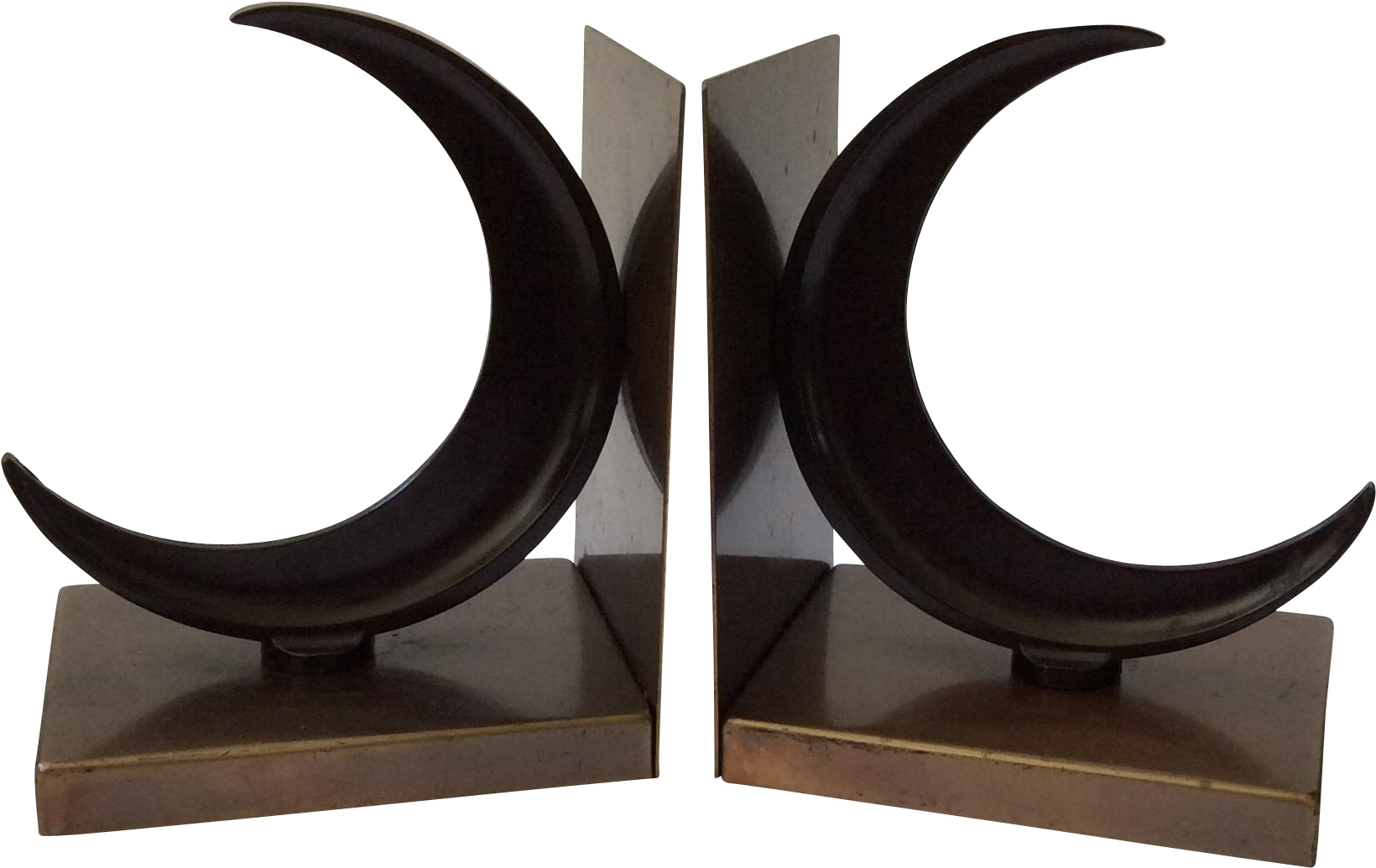 Art Deco Crescent Moon Bookends, Walter Von Nessen - Headstone (1639x1639), Png Download