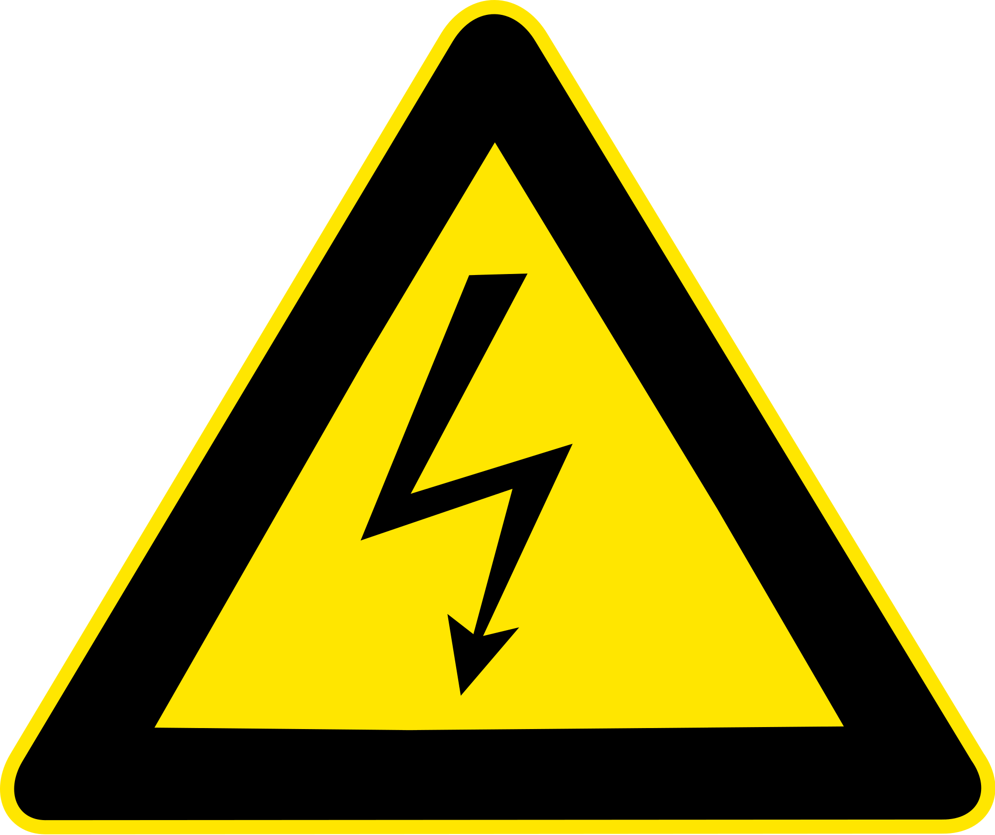 Open - High Voltage Sign Png (2000x1679), Png Download