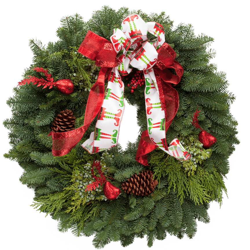 Hood Deluxe Holiday Christmas Wreath-26" In - Wreath (480x480), Png Download