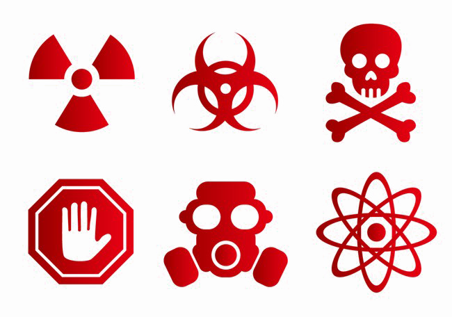 Danger Sign Png File - Hazardous Materials Symbols (650x456), Png Download