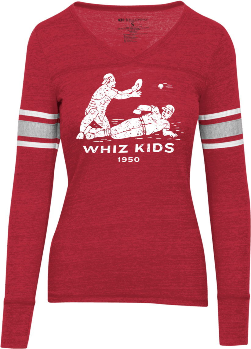 Philadelphia Phillies Whiz Kids Juniors' Vintage V-neck - Sweater (1155x1155), Png Download