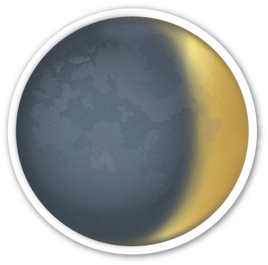 Waxing Crescent Moon Symbol - Ice Cream Png Emoji (528x523), Png Download