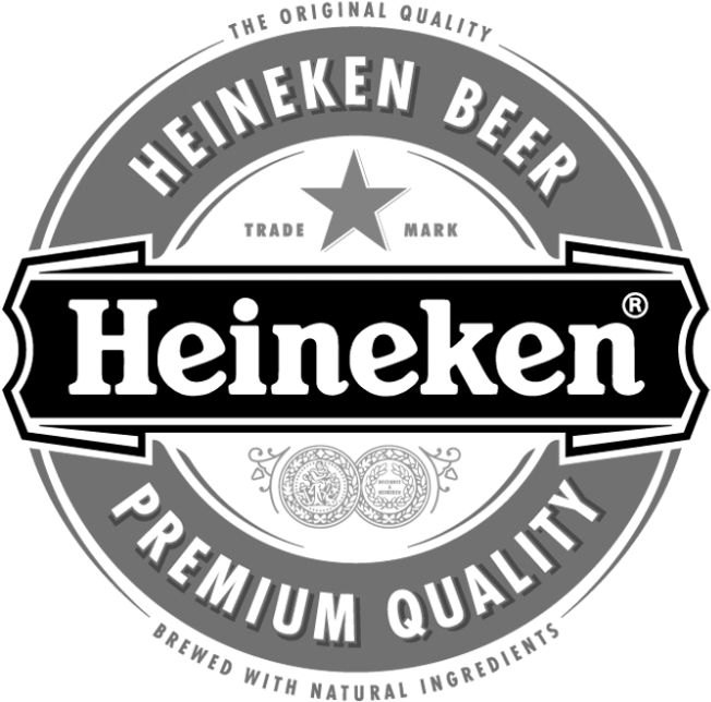 Heineken Logo Scroll 2 1 - Heineken Logo Black And White (1000x1000), Png Download