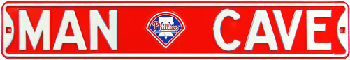 Philadelphia Phillies “man Cave” Authentic Street Sign - Wall Sign: Man Cave Philadelphia Phillies Steel Sign, (500x500), Png Download