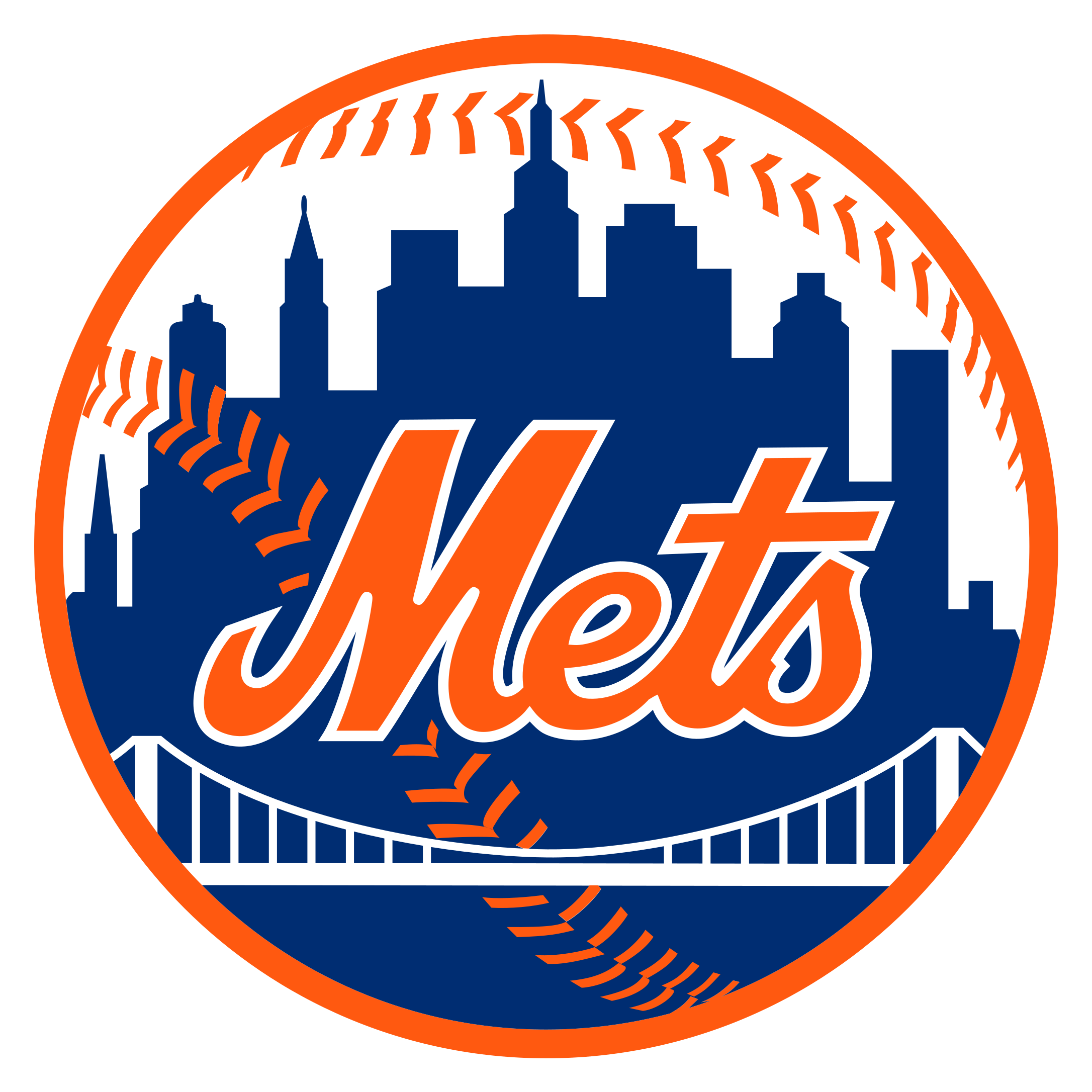 New York Mets Logo Transparent - Ny Mets Logo (2400x2400), Png Download