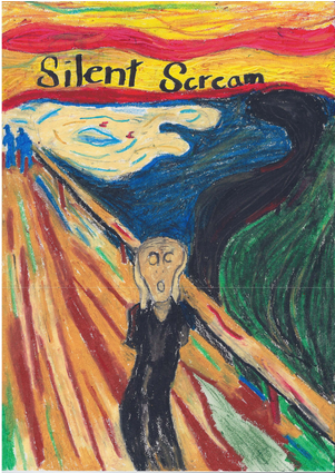 Its Screaming Because He Cant See It Or Smell It So - Painting (615x424), Png Download