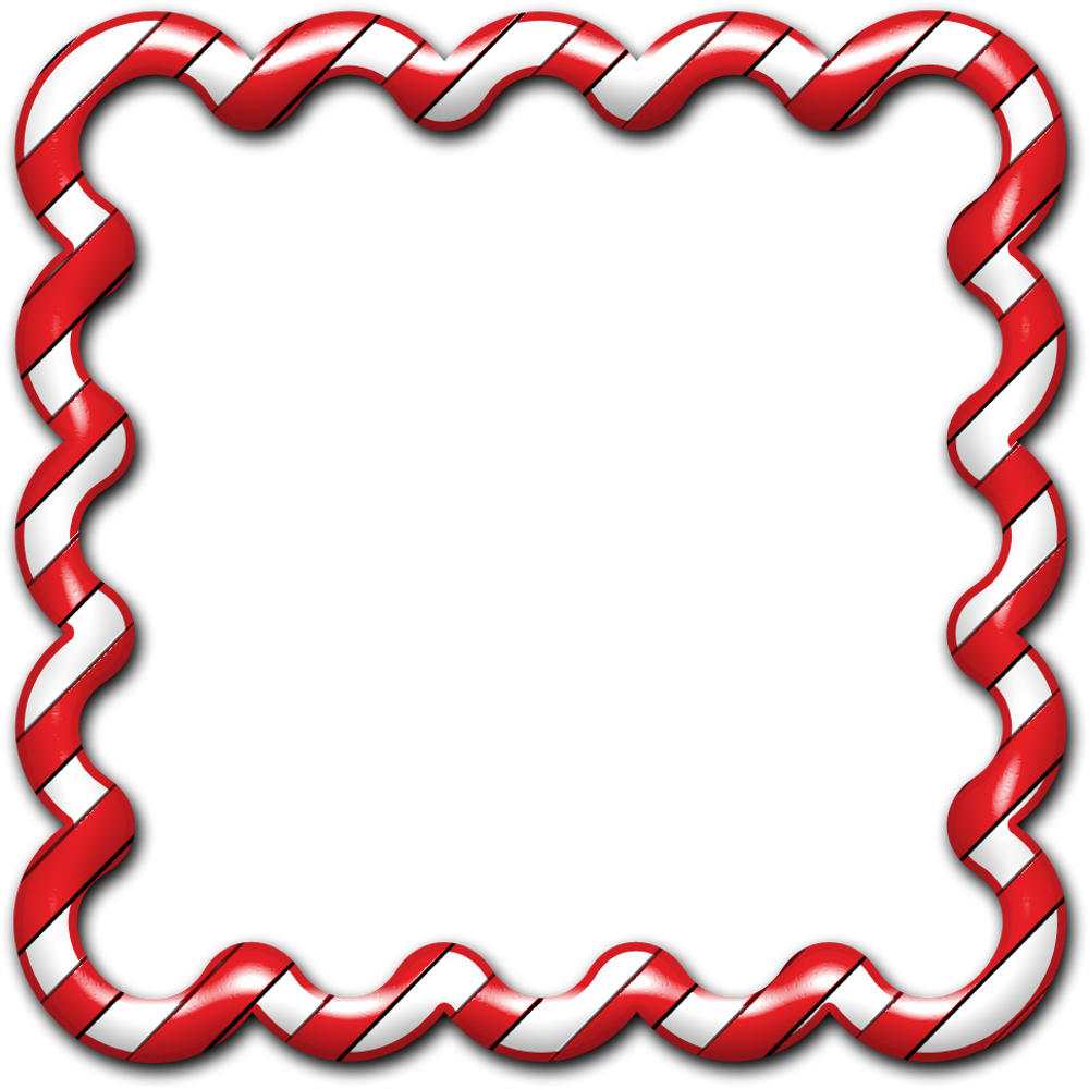 Peppermint Candy Clipart At Getdrawings - Candy Cane Frame Png (1000x1000), Png Download