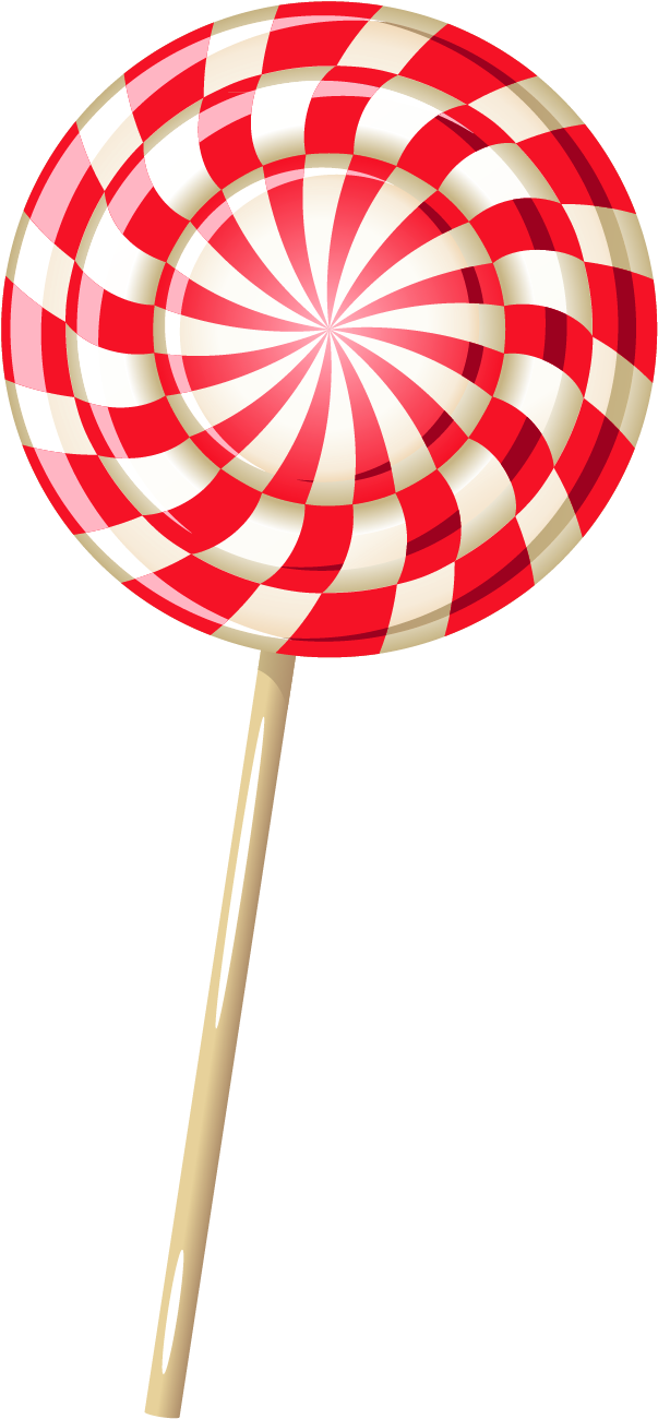 Lollipop Vector Peppermint Candy - Lollipop Png (689x1375), Png Download