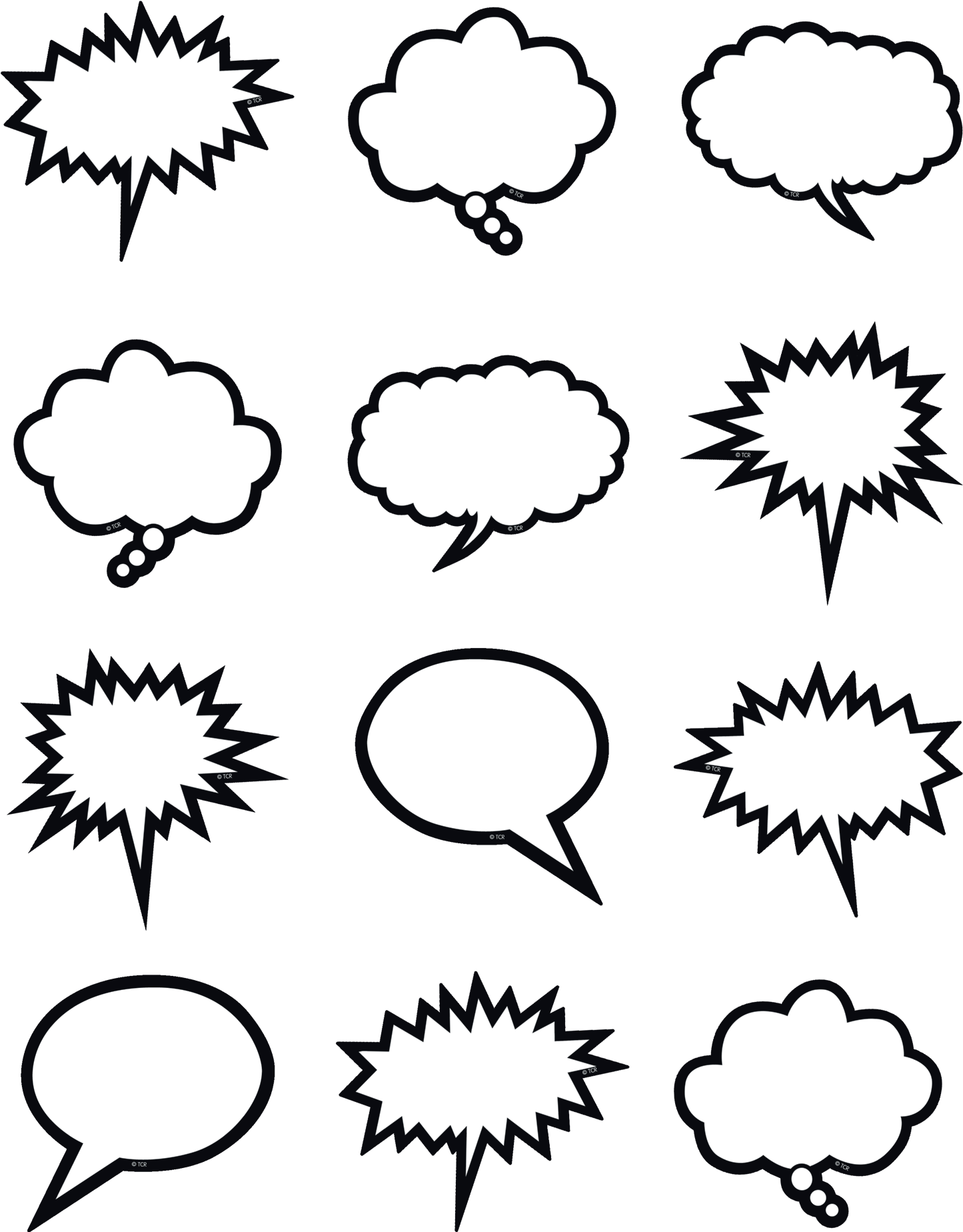 Thought Bubbles - Globos De Comics En Blanco (900x900), Png Download