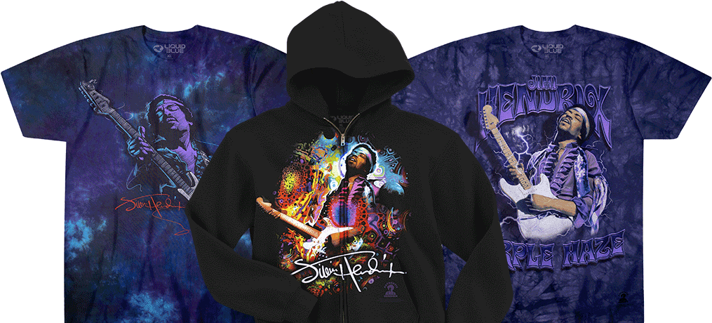 New Authentic Jimi Hendrix T-shirt Tees - T-shirt (1024x580), Png Download