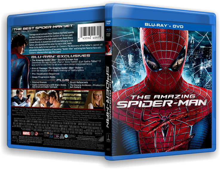 El Sorprendente Hombre Arana - Amazing Spider-man (2012) [blu-ray] (799x600), Png Download