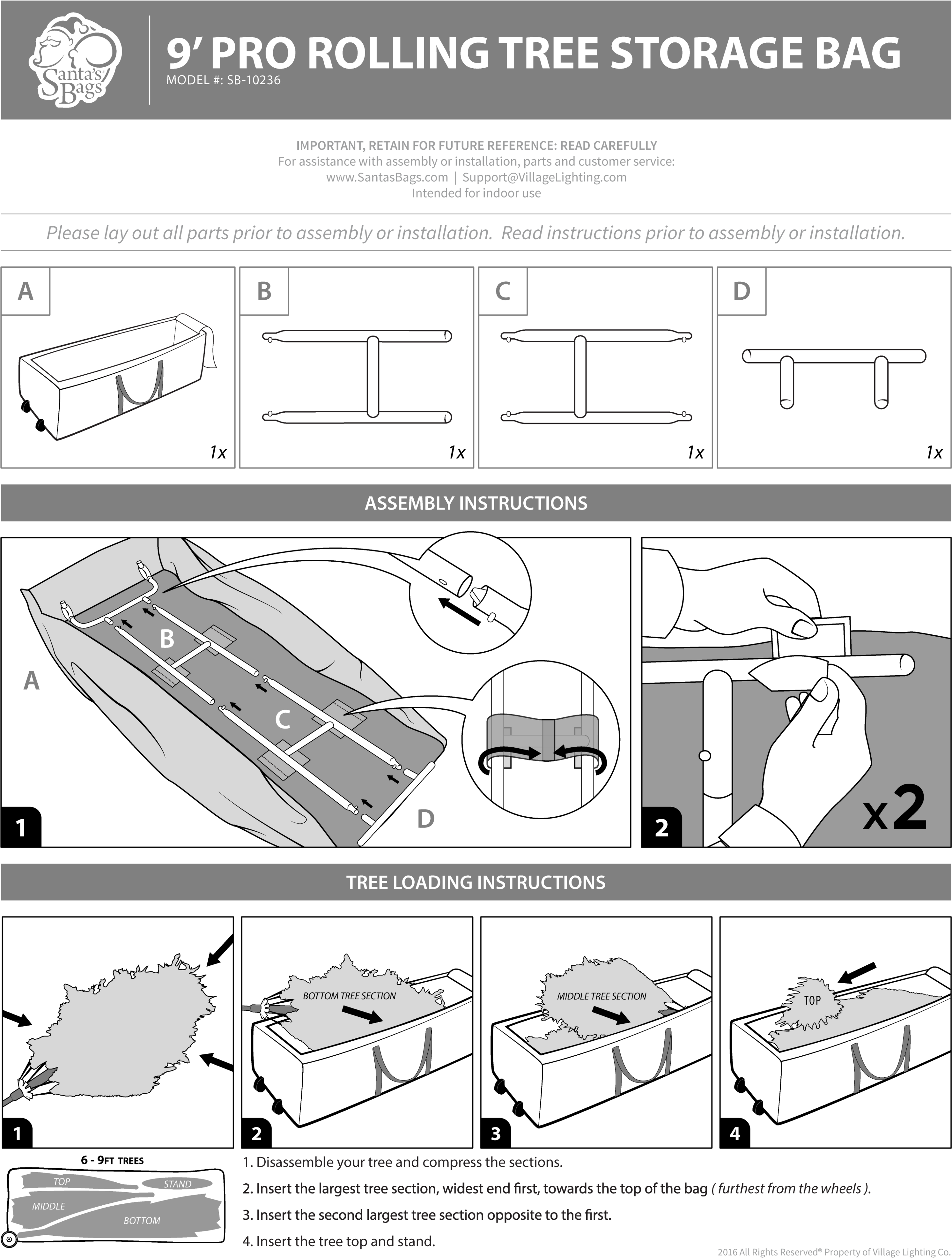 Pro Rolling Tree Duffel - Diagram (4096x4096), Png Download