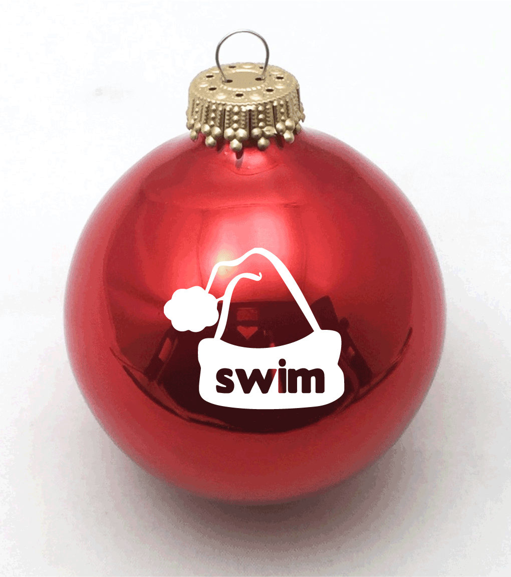 Swim Santa Cap Christmas Ornament - Christmas Ornament (1020x1151), Png Download