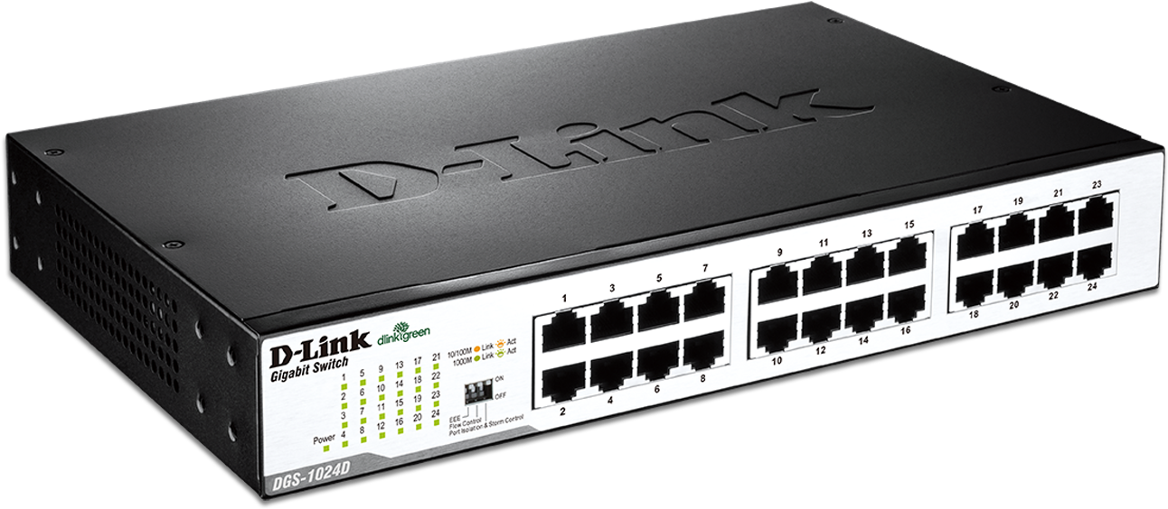 The D Link 24 Port Gigabit Unmanaged Desktop Or Rackmount - D-link Dgs-1100-16 Easysmart 16-port Gigabit Switch (1664x936), Png Download